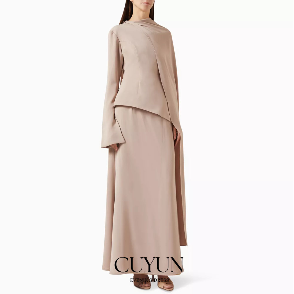 Women'S Formal Wear For Wedding Guest - CUYUN Maßgeschneidertes, schlichtes, knöchellanges Abendkleid in