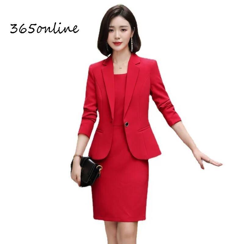 Women Formal Wear Stitching - Modestile, formelle Damen-Business-Anzüge mit Kleid und