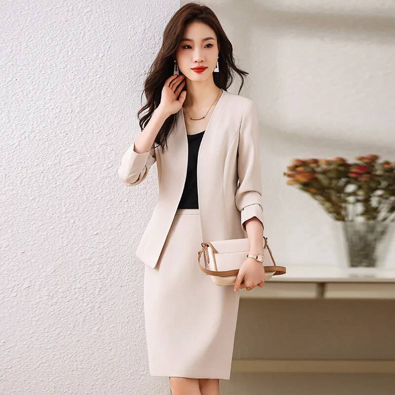 Formal Winter Wear Women Jacket - Formelle Damen-Business-Anzüge mit Rock und Jacken,
