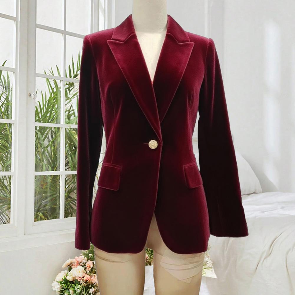 Women'S Formal Wear For Wedding Guest - Samt-Sakko in Übergröße für Damen, mit
