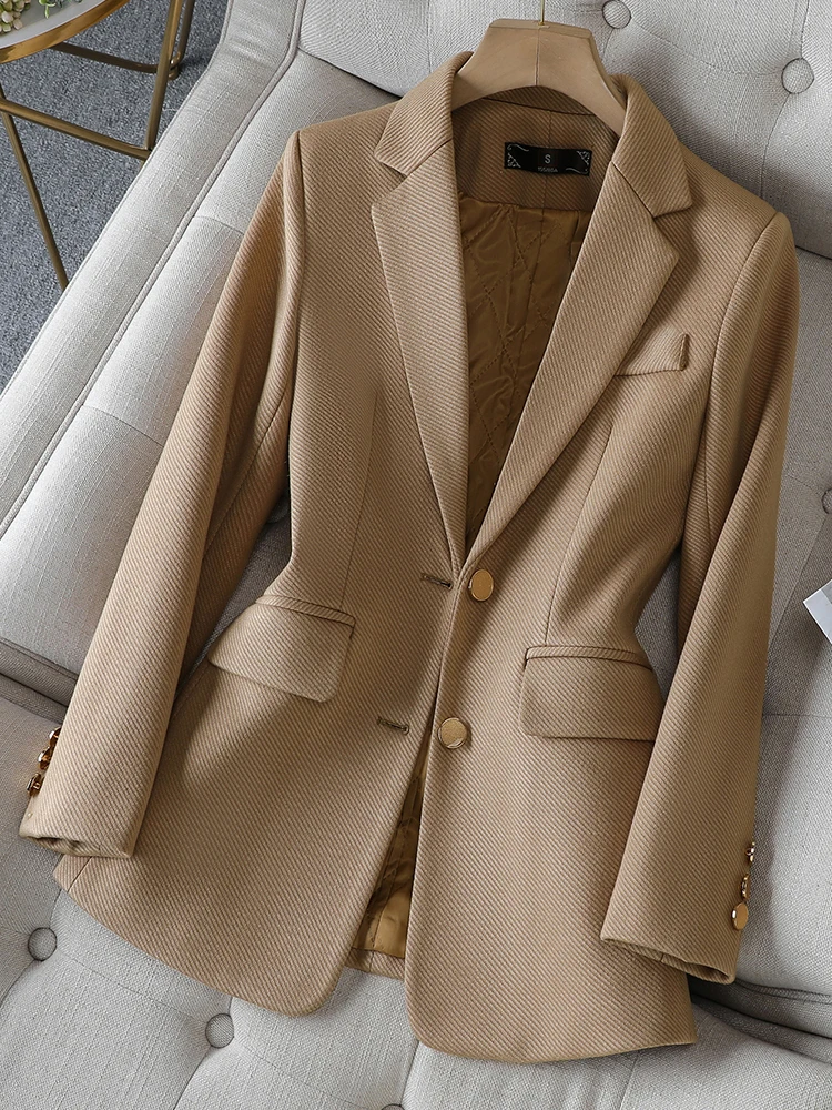 Formal Winter Wear Women Jacket - Mode Damen Blazer Frauen Grün Schwarz