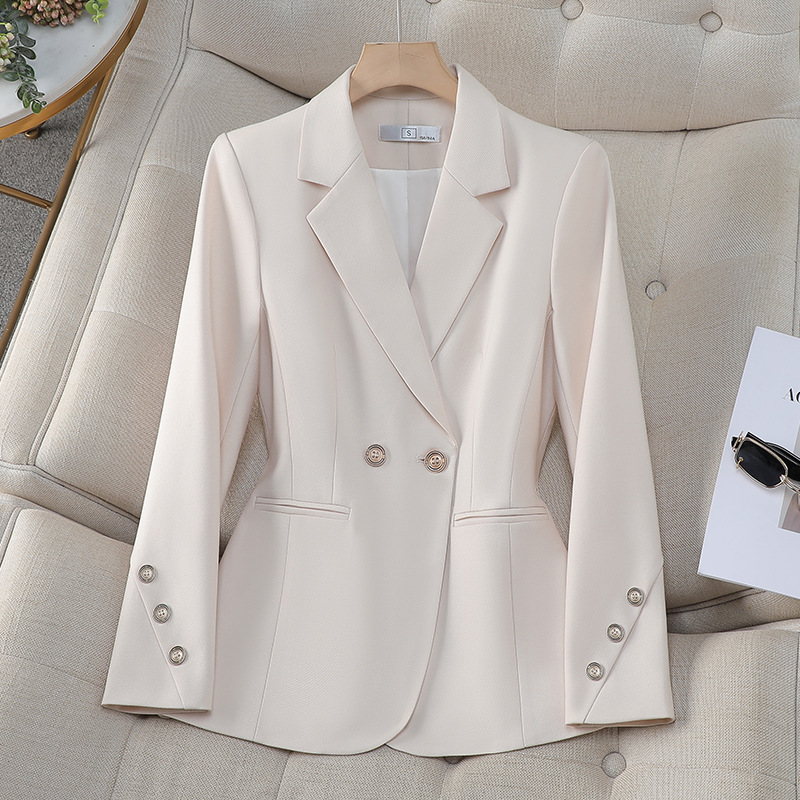 Formal Winter Wear Women Jacket - Damen-Blazer mit doppelten Knöpfen, einfarbig, für