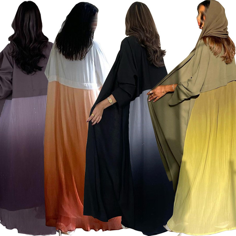 Women Formal Wear Stitching - Muslimische Damen Plissiertes Abaya-Kleid im Dubai-Stil