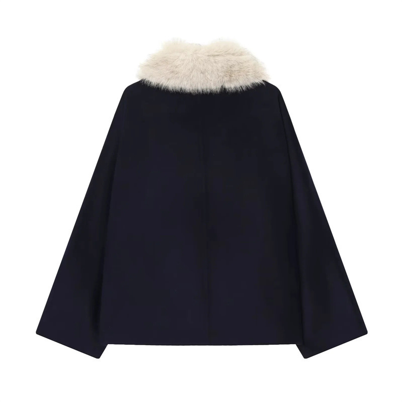 Kunstpelzkragen-Mantel für Dam – Women Formal Wear Stitching Bewertung und Preis