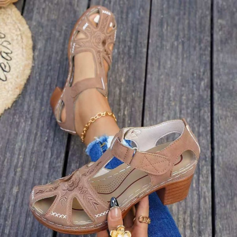Damen-Sandalen mit mittelhohem – Formal Women Daily Wear Sandals Bewertung und Preis