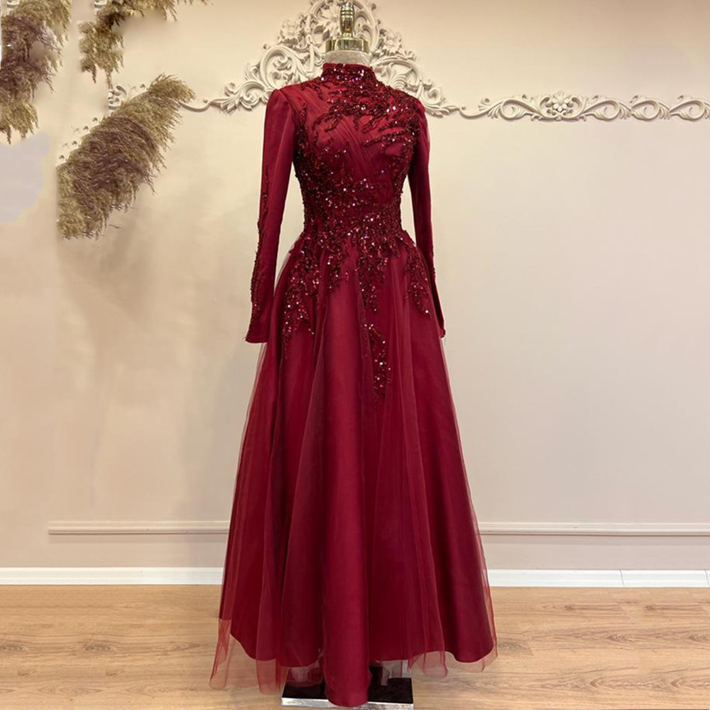 Perlen knöchel lang eine Linie – Women Formal Party Wear Dress Bewertung und Preis