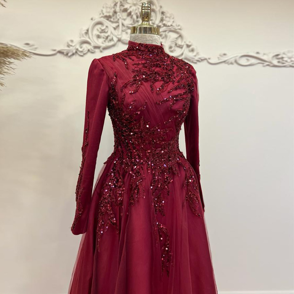 Perlen knöchel lang eine Linie – Women Formal Party Wear Dress Bewertung und Preis