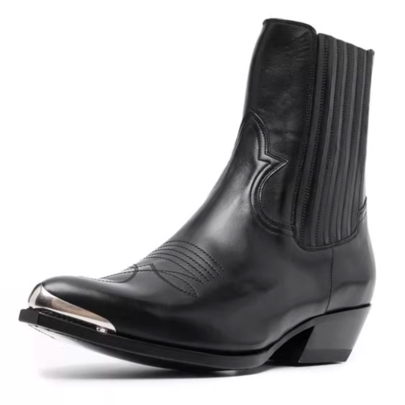 Herren Schwarze Leder Western  – Women Formal Wear Western Bewertung und Preis