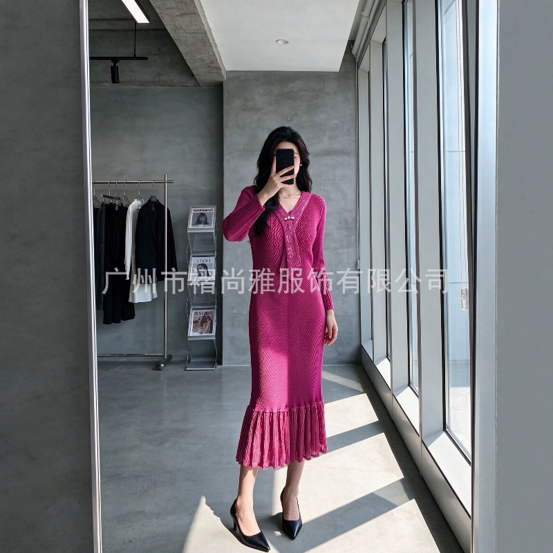Miyake Plissee-Kleid, Herbst 2 – Women Formal Office Wear Tops Bewertung und Preis