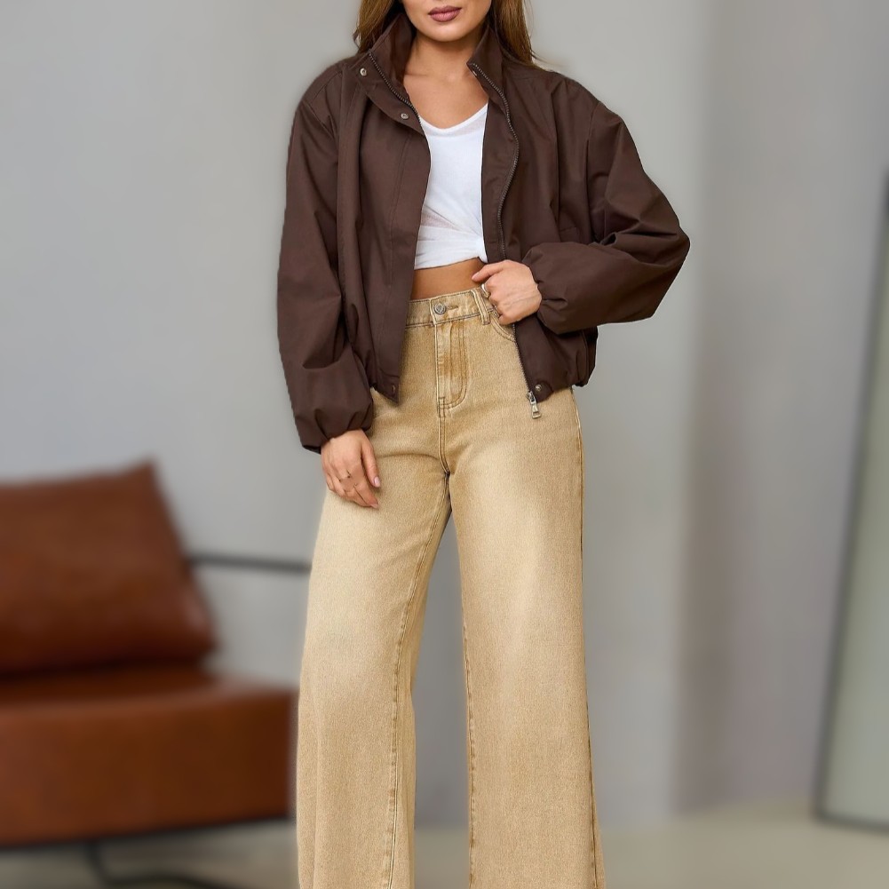 Damen-Freizeitjacke mit Stehkr – Formal Winter Wear Women Jacket Bewertung und Preis
