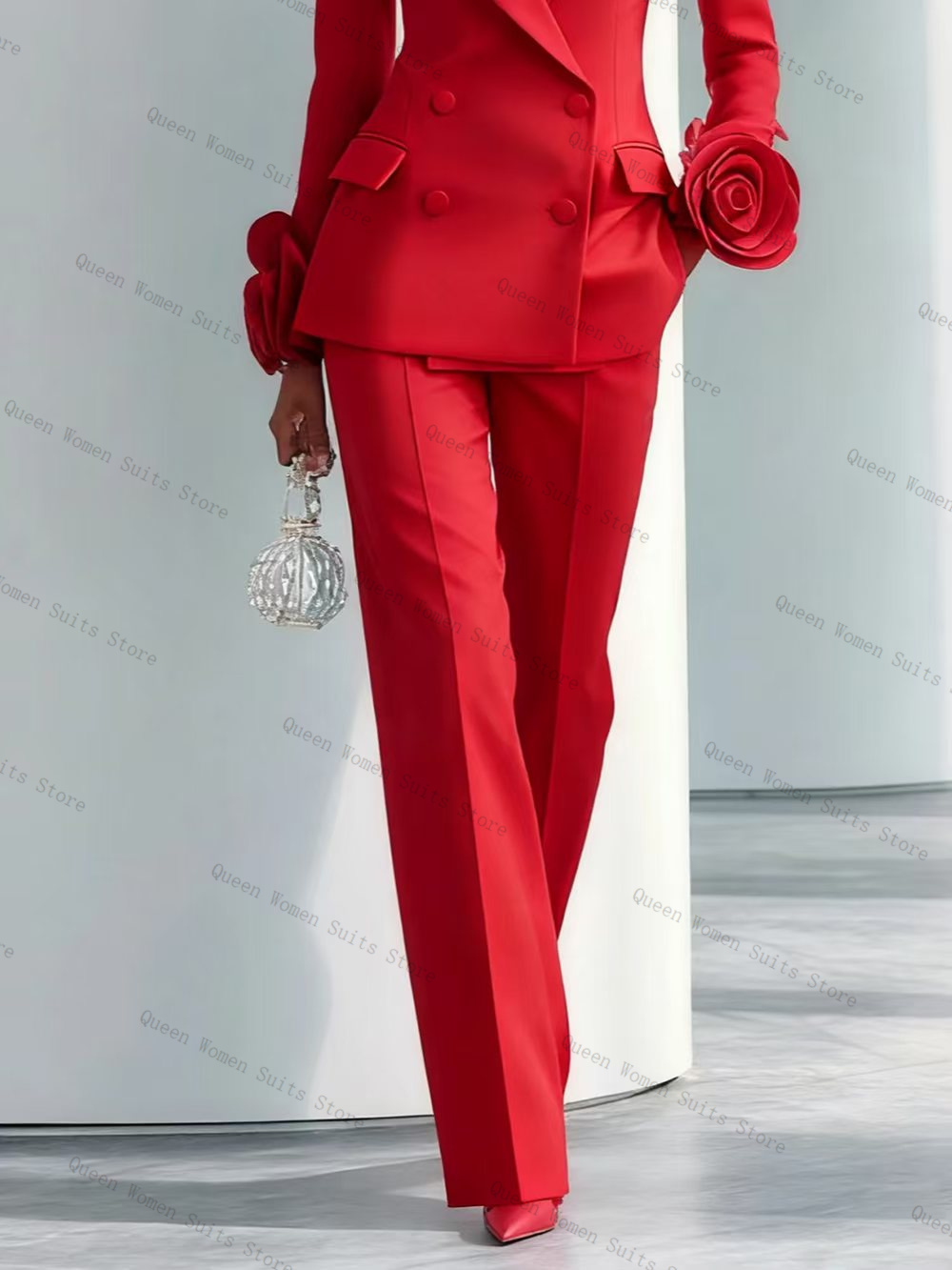 Luxuriöses rotes Damen-Anzug-S – Women'S Formal Wear For Wedding Guest Bewertung und Preis