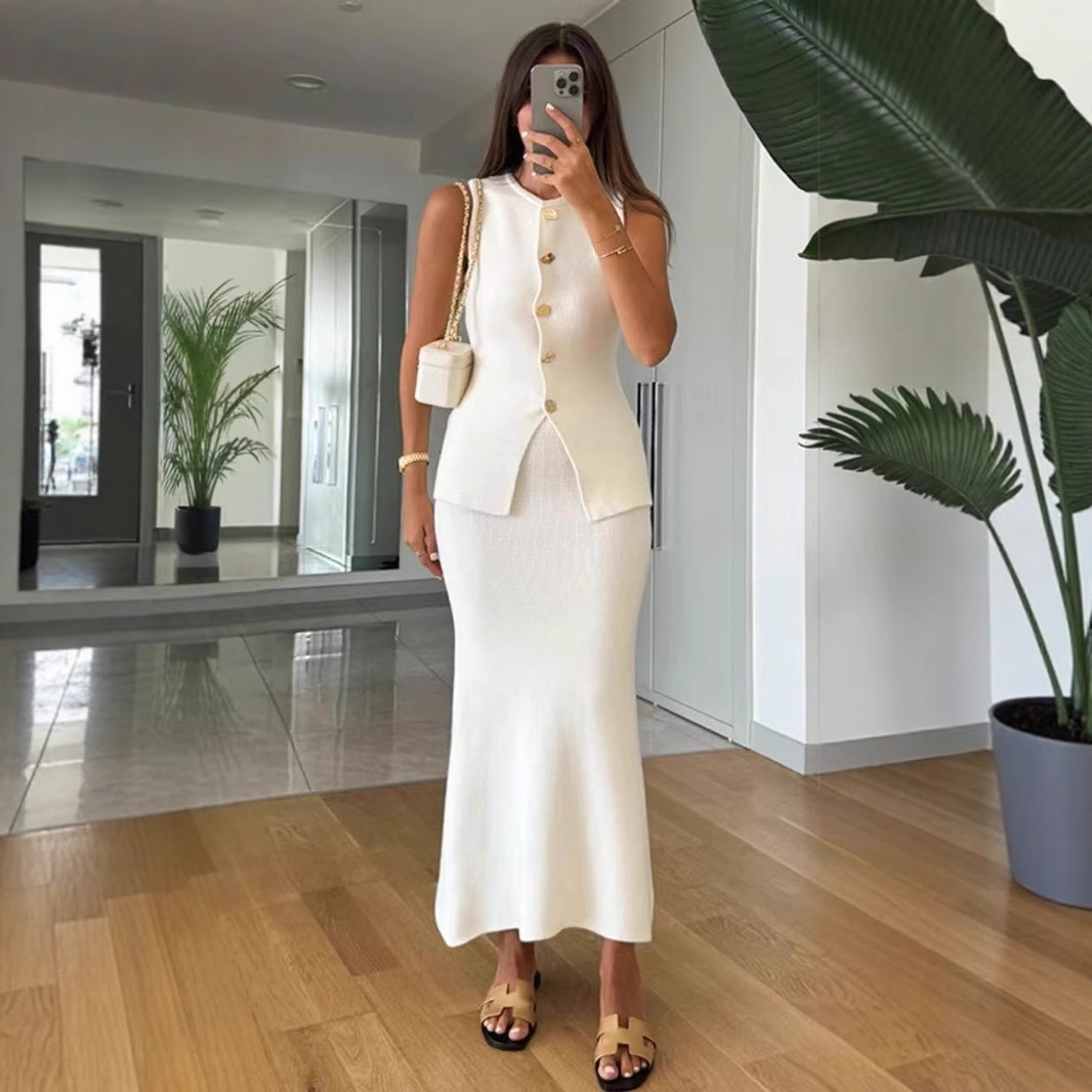 Einreihiges, ärmelloses, figur – Women Formal Office Wear Tops Bewertung und Preis