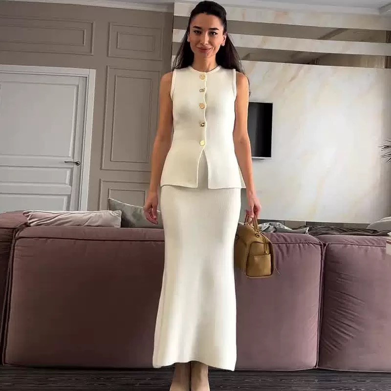 Einreihiges, ärmelloses, figur – Women Formal Office Wear Tops Bewertung und Preis