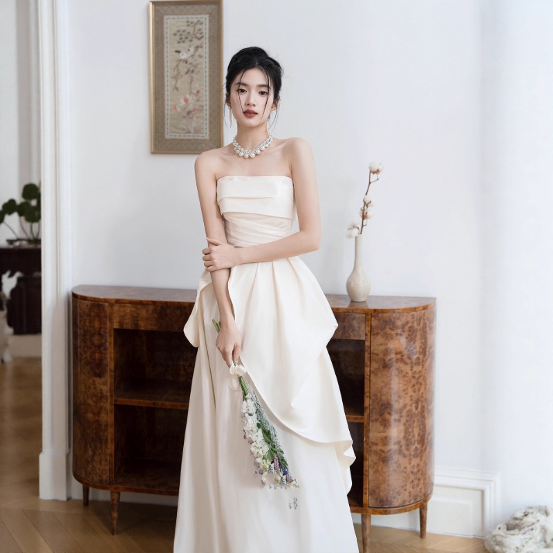 Französisches Trägerloses Brau – Women Formal Wear For Wedding Bewertung und Preis