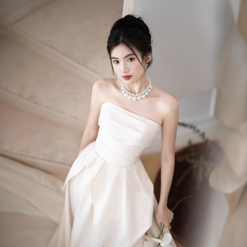 Französisches Trägerloses Brau – Women Formal Wear For Wedding Bewertung und Preis