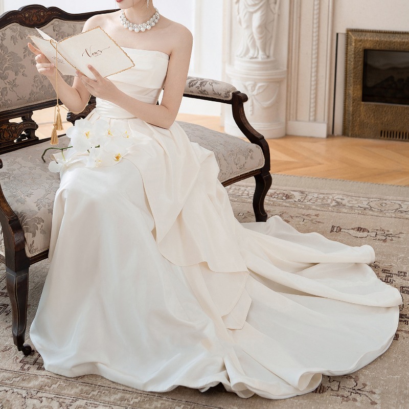 Französisches Trägerloses Brau – Women Formal Wear For Wedding Bewertung und Preis