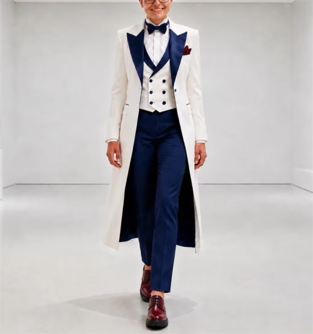 Marineblau-weiße Damenjacke, e – Women Formal Wear For Wedding Bewertung und Preis